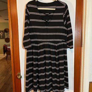 Torrid Jersey Knit V Neck Criss Cross Dress
